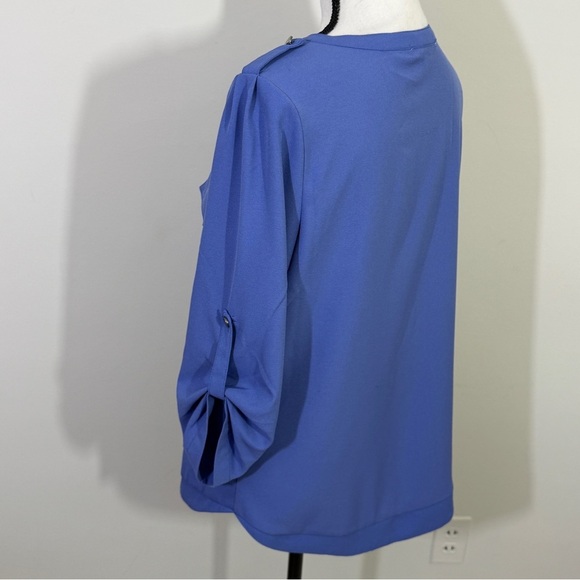 41 Hawthorn Royal Blue Button-Up Blouse sz m - Picture 2 of 12